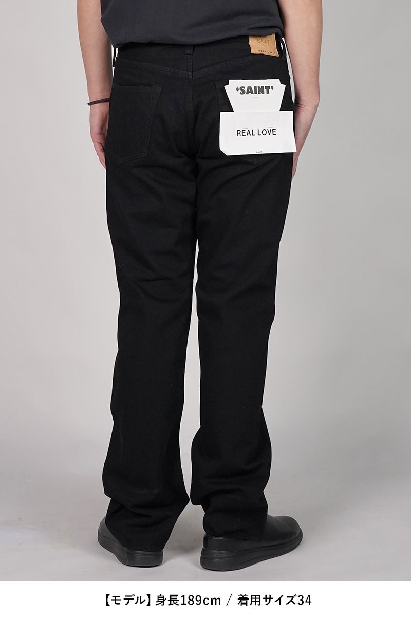 SAINT Mxxxxxx(セントマイケル) SM-MK8-0000-077 / BLACK DENIM PANTS STRAIGHT / BLACK ブラックデニムストレートパンツ