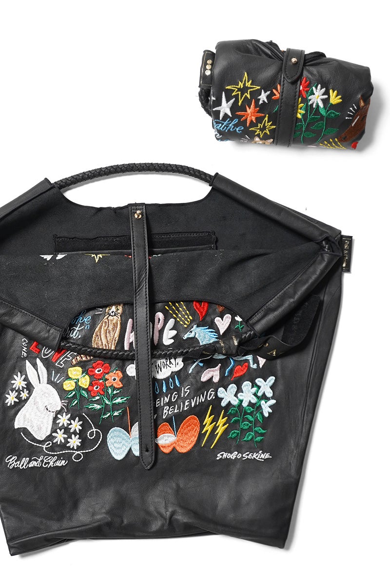 Ball & Chain(ボールアンドチェーン) × Ampersand(アンパサンド) WL S.HOPE ウォッシャブルレザー セキネホープ ショッピングバック トートバッグ 380005