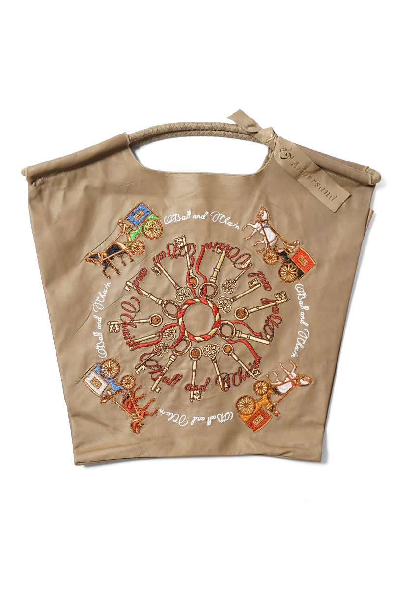 Ball & Chain(ボールアンドチェーン) × Ampersand(アンパサンド) WL Key & Carriage ウォッシャブルレザー キーアンドキャリッジ 馬車 380006