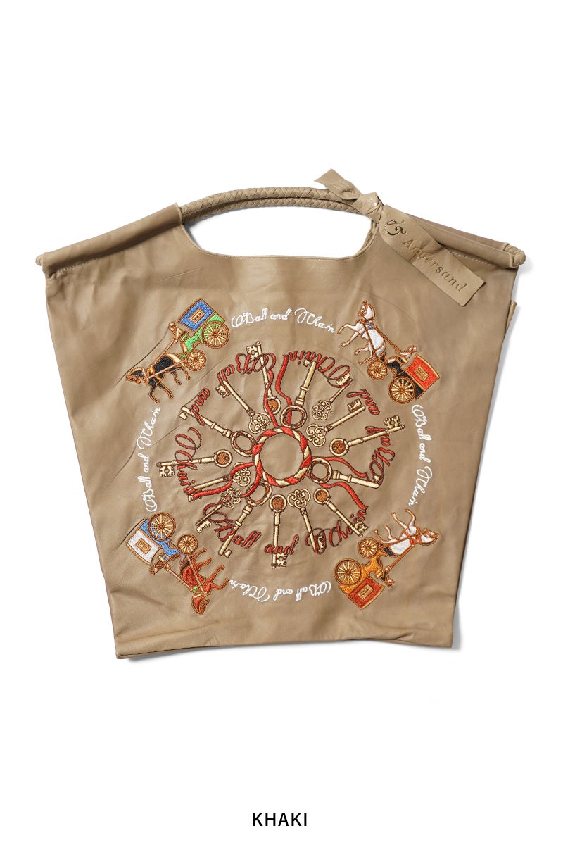 Ball & Chain(ボールアンドチェーン) × Ampersand(アンパサンド) WL Key & Carriage ウォッシャブルレザー キーアンドキャリッジ 馬車 380006