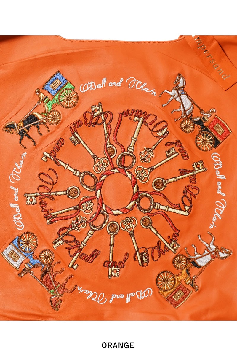 Ball & Chain(ボールアンドチェーン) × Ampersand(アンパサンド) WL Key & Carriage ウォッシャブルレザー キーアンドキャリッジ 馬車 380006