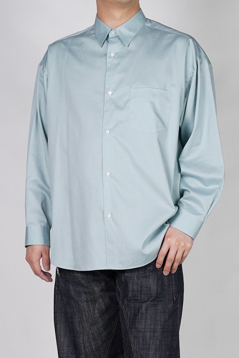 Graphpaper(グラフペーパー) Silicon Poplin Oversized Regular Collar Shirt シリコンポプリンレギュラーカラーシャツ GM261-50180