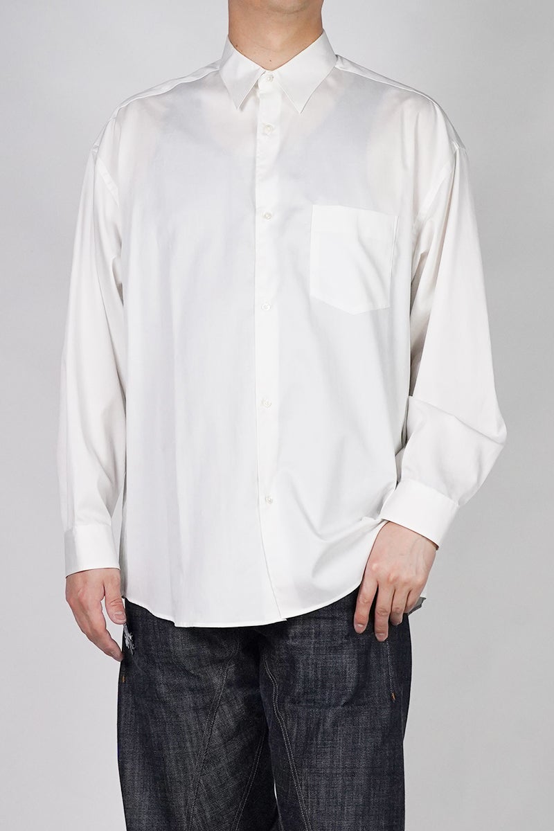 Graphpaper(グラフペーパー) Silicon Poplin Oversized Regular Collar Shirt シリコンポプリンレギュラーカラーシャツ GM261-50180