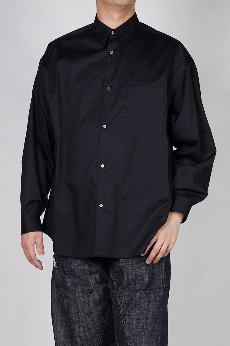 Graphpaper(グラフペーパー) Silicon Poplin Oversized Regular Collar Shirt シリコンポプリンレギュラーカラーシャツ GM261-50180