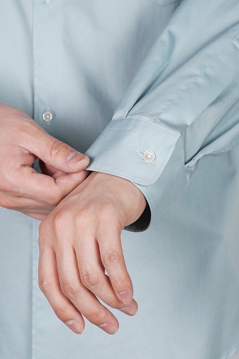 Graphpaper(グラフペーパー) Silicon Poplin Oversized Regular Collar Shirt シリコンポプリンレギュラーカラーシャツ GM261-50180