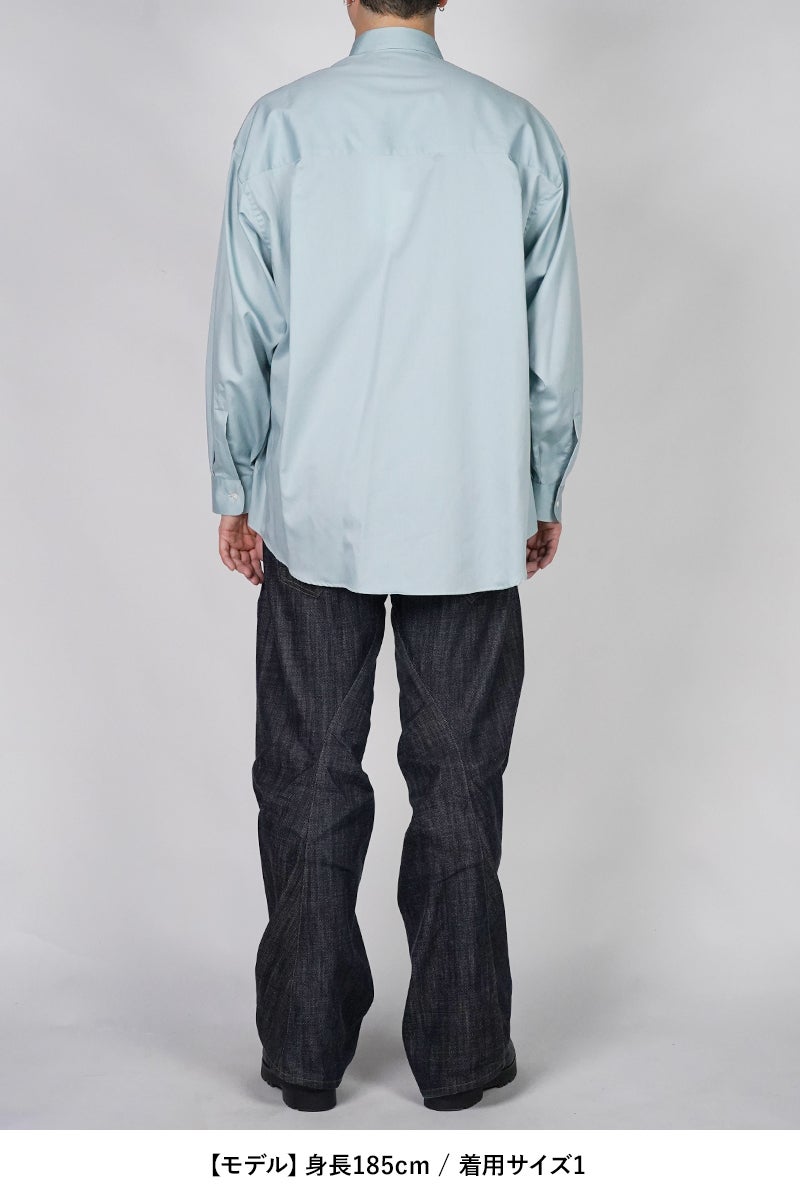 Graphpaper(グラフペーパー) Silicon Poplin Oversized Regular Collar Shirt シリコンポプリンレギュラーカラーシャツ GM261-50180