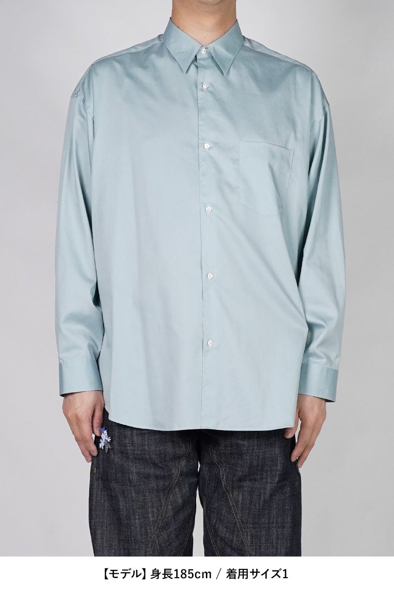Graphpaper(グラフペーパー) Silicon Poplin Oversized Regular Collar Shirt シリコンポプリンレギュラーカラーシャツ GM261-50180