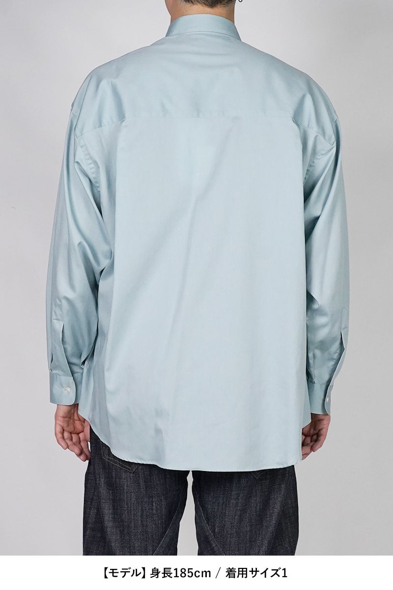 Graphpaper(グラフペーパー) Silicon Poplin Oversized Regular Collar Shirt シリコンポプリンレギュラーカラーシャツ GM261-50180