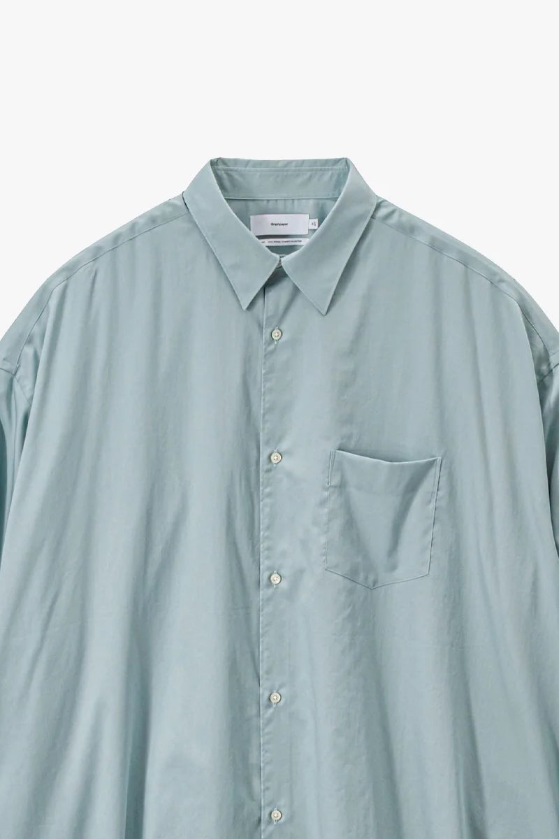 Graphpaper(グラフペーパー) Silicon Poplin Oversized Regular Collar Shirt シリコンポプリンレギュラーカラーシャツ GM261-50180