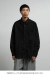 Graphpaper(グラフペーパー) Cow Nubuck Leather L/S Oversized Regular Collar Shirt カウヌバックレザー長袖オバーサイズレギュラーカラーシャツ GU261-50406