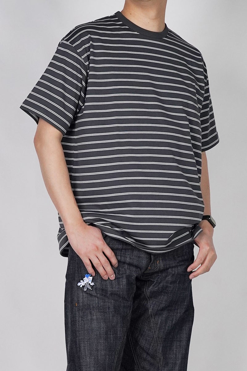 Graphpaper(グラフペーパー) Tri Spun Border S/S Tee トリスパンボーダー半袖Tシャツ GU261-70120B