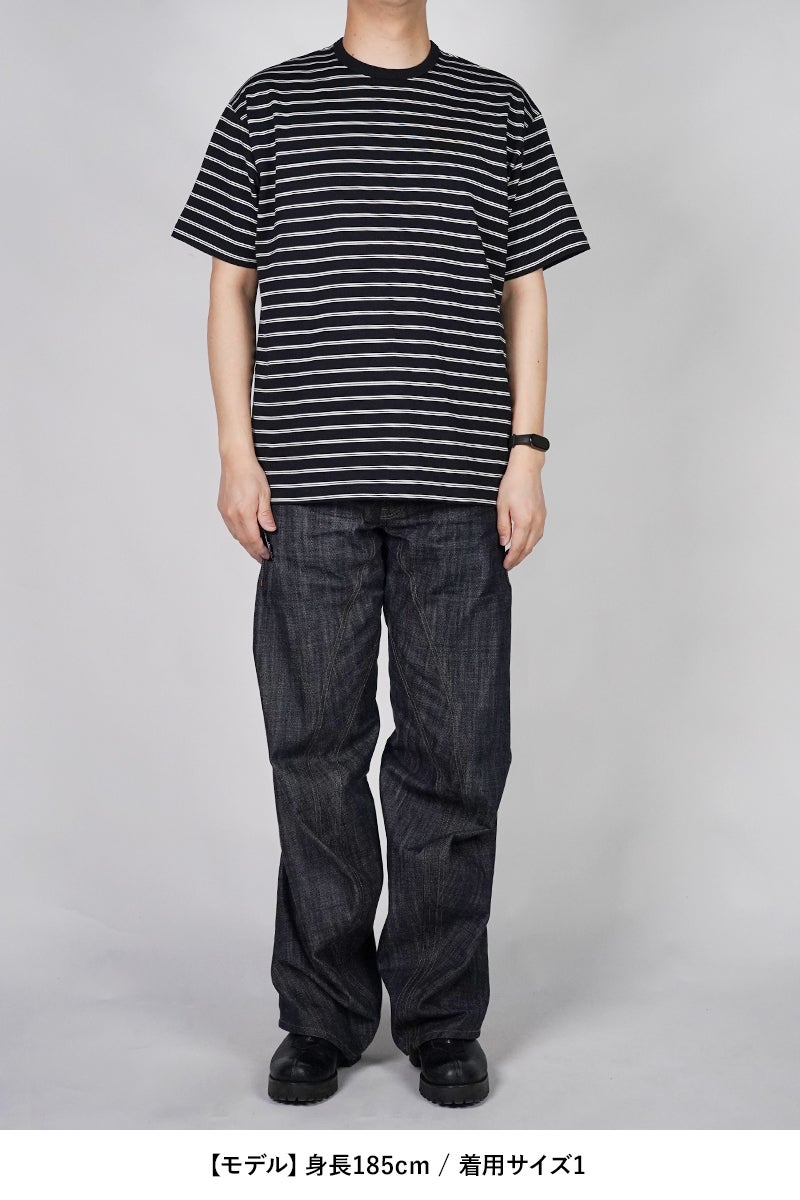 Graphpaper(グラフペーパー) Tri Spun Border S/S Tee トリスパンボーダー半袖Tシャツ GU261-70120B