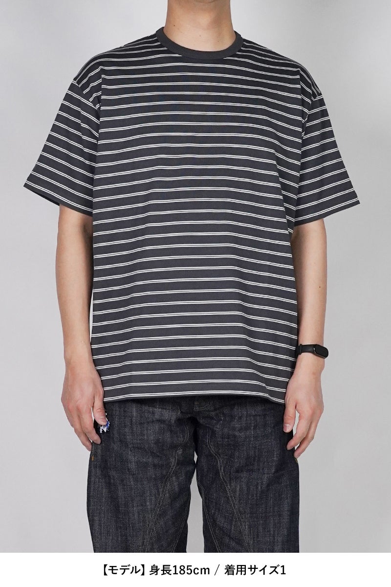 Graphpaper(グラフペーパー) Tri Spun Border S/S Tee トリスパンボーダー半袖Tシャツ GU261-70120B