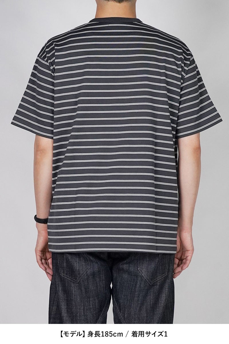 Graphpaper(グラフペーパー) Tri Spun Border S/S Tee トリスパンボーダー半袖Tシャツ GU261-70120B