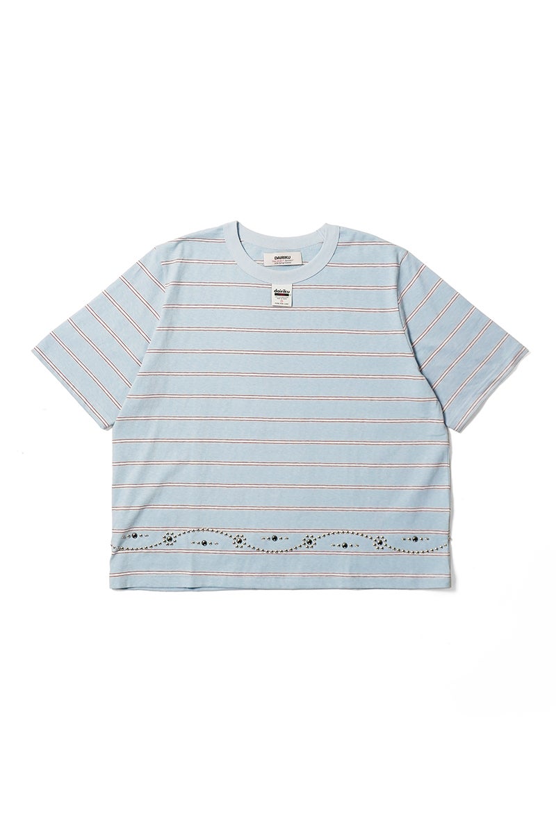 DAIRIKU(ダイリク) "Waist Studs" Border H-S Tee ウエストスタッズ ボーダーTシャツ 26SS C3