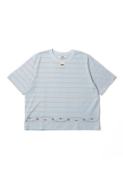 DAIRIKU(ダイリク) "Waist Studs" Border H-S Tee ウエストスタッズ ボーダーTシャツ 26SS C3