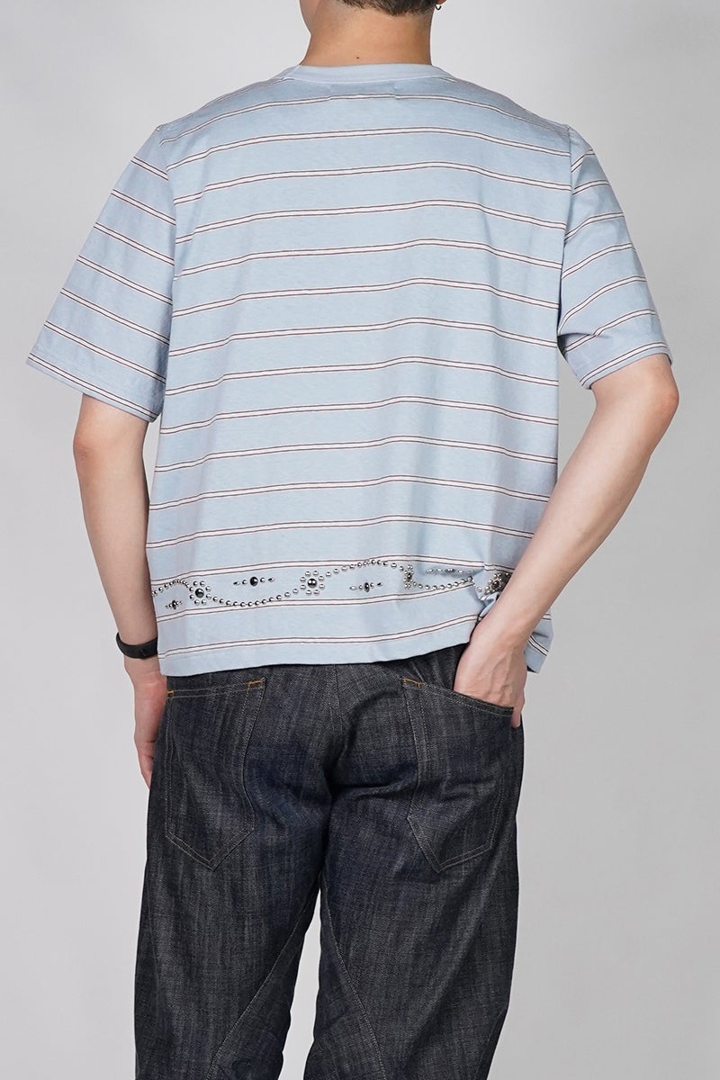 DAIRIKU(ダイリク) "Waist Studs" Border H-S Tee ウエストスタッズ ボーダーTシャツ 26SS C3