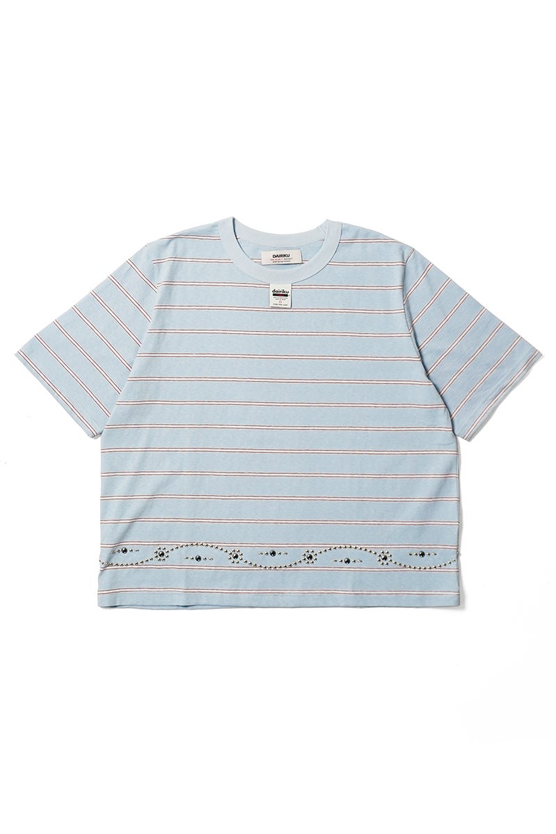 DAIRIKU(ダイリク) "Waist Studs" Border H-S Tee ウエストスタッズ ボーダーTシャツ 26SS C3