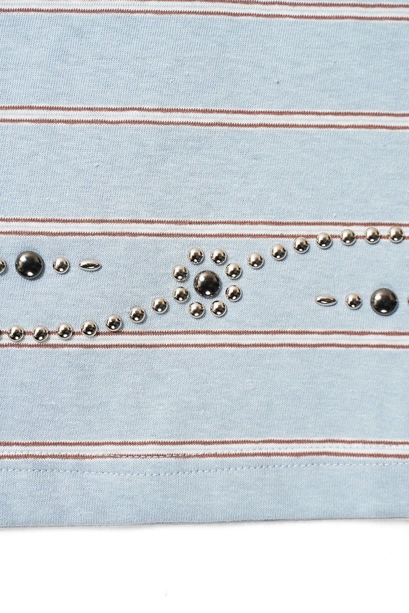 DAIRIKU(ダイリク) "Waist Studs" Border H-S Tee ウエストスタッズ ボーダーTシャツ 26SS C3