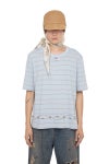 DAIRIKU(ダイリク) "Waist Studs" Border H-S Tee ウエストスタッズ ボーダーTシャツ 26SS C3