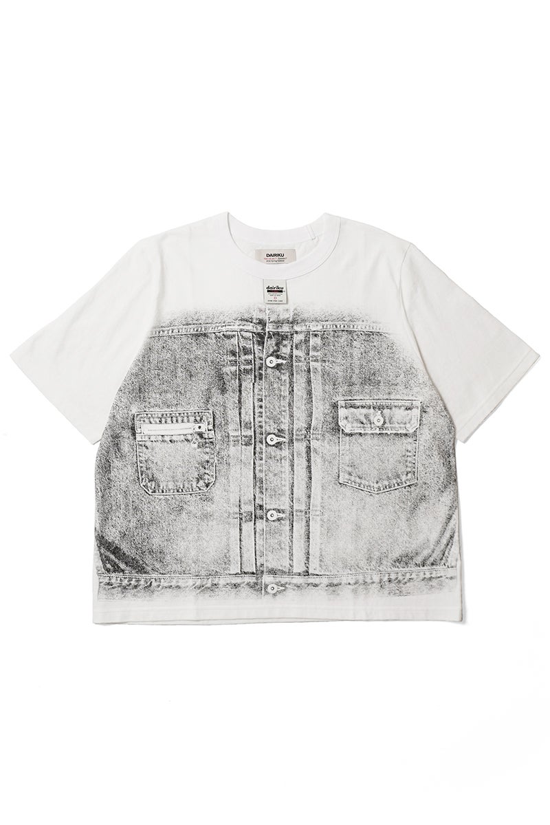 DAIRIKU(ダイリク) "Matt" Transfer Print Fancy Dobby H-S Tag Tee マット トランスファープリントファンシードビータグTシャツ 26SS C7