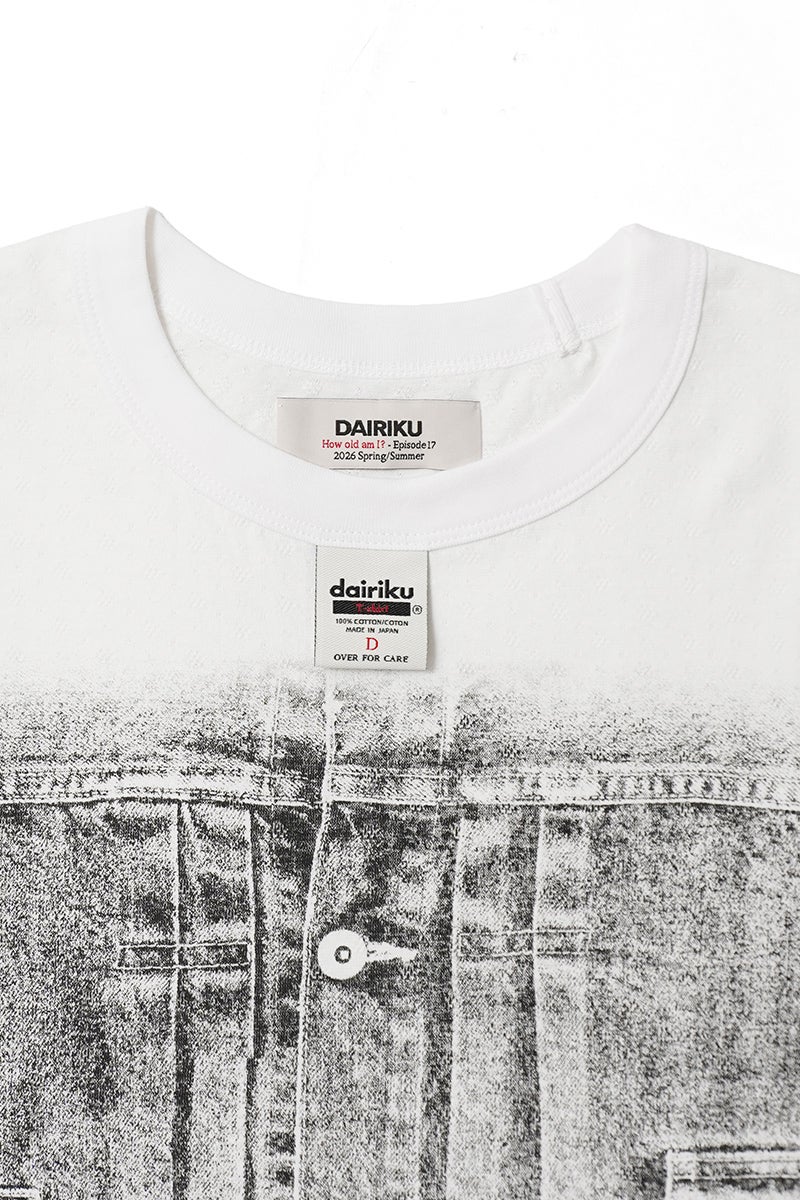 DAIRIKU(ダイリク) "Matt" Transfer Print Fancy Dobby H-S Tag Tee マット トランスファープリントファンシードビータグTシャツ 26SS C7