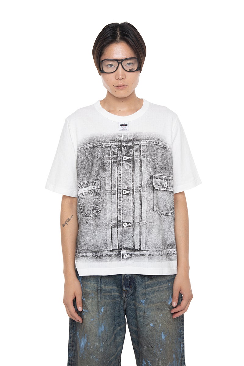 DAIRIKU(ダイリク) "Matt" Transfer Print Fancy Dobby H-S Tag Tee マット トランスファープリントファンシードビータグTシャツ 26SS C7