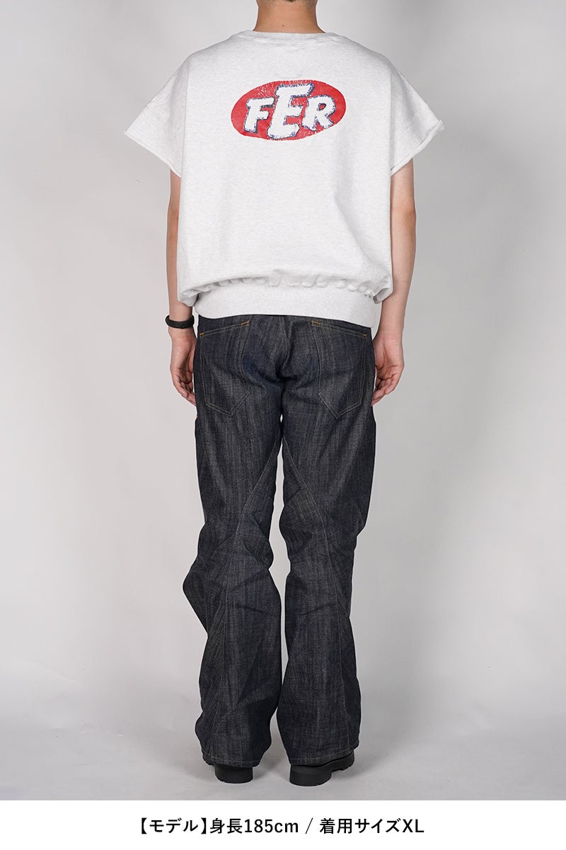 BOWWOW(バウワウ) FER MOTORSPORT SS SWEATSHIRT AGED モータースポーツ半袖スウェットシャツ エイジド BW261-FMSSS