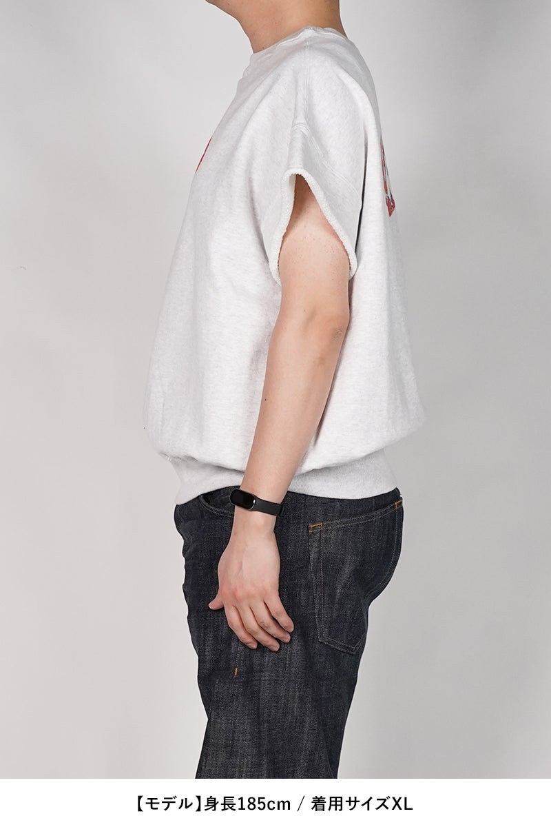 BOWWOW(バウワウ) FER MOTORSPORT SS SWEATSHIRT AGED モータースポーツ半袖スウェットシャツ エイジド BW261-FMSSS