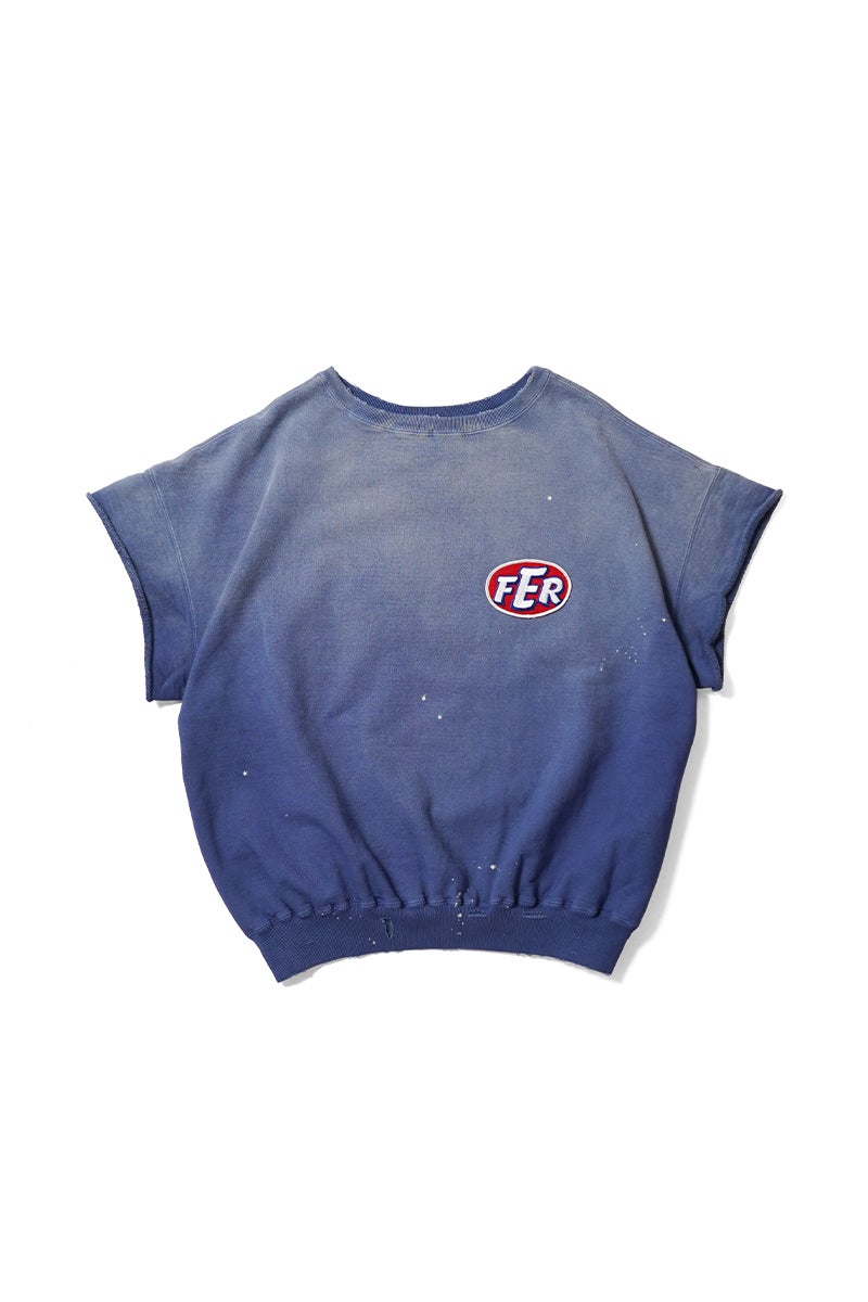 BOWWOW(バウワウ) FER PATCHED SS SWEATSHIRT AGED パッチ半袖スウェットシャツ エイジド BW261-FPSSS