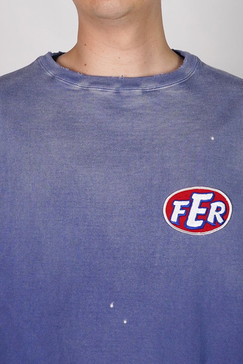 BOWWOW(バウワウ) FER PATCHED SS SWEATSHIRT AGED パッチ半袖スウェットシャツ エイジド BW261-FPSSS