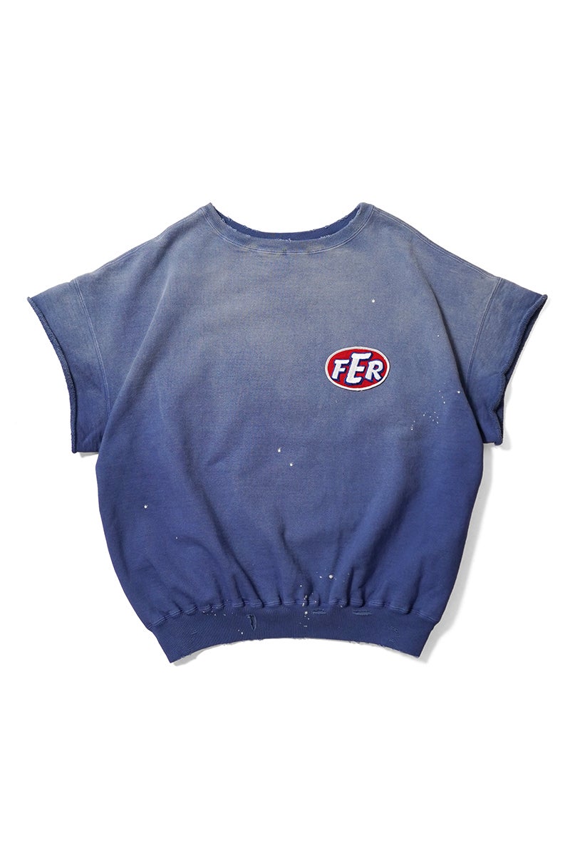 BOWWOW(バウワウ) FER PATCHED SS SWEATSHIRT AGED パッチ半袖スウェットシャツ エイジド BW261-FPSSS