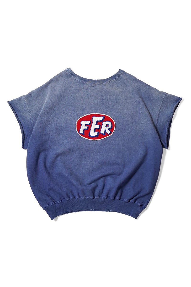 BOWWOW(バウワウ) FER PATCHED SS SWEATSHIRT AGED パッチ半袖スウェットシャツ エイジド BW261-FPSSS