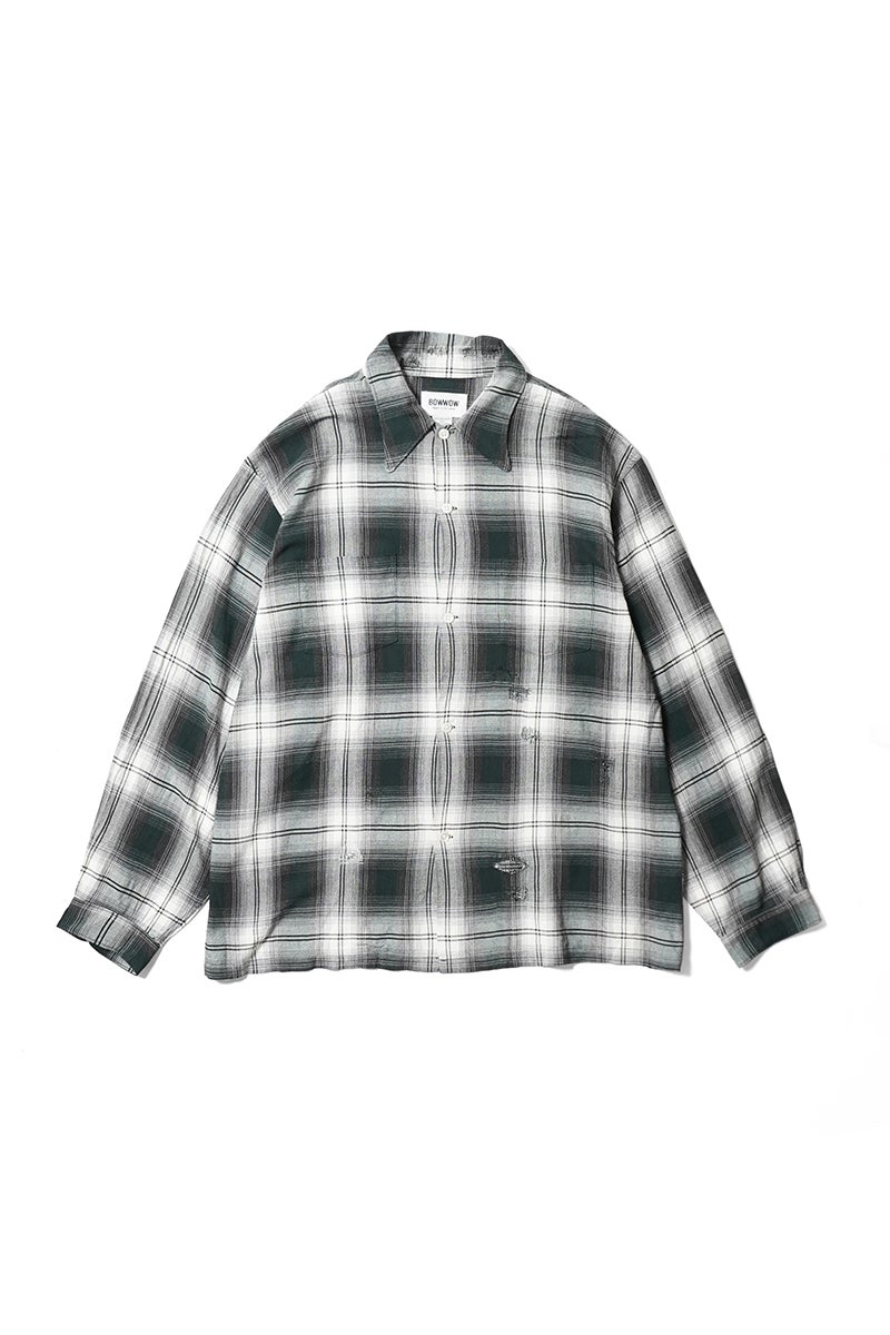 BOWWOW(バウワウ) REMADE RAYON PLAID SHIRT AGED リメイドレーヨンプレイドシャツ エイジド BW261-RRPS