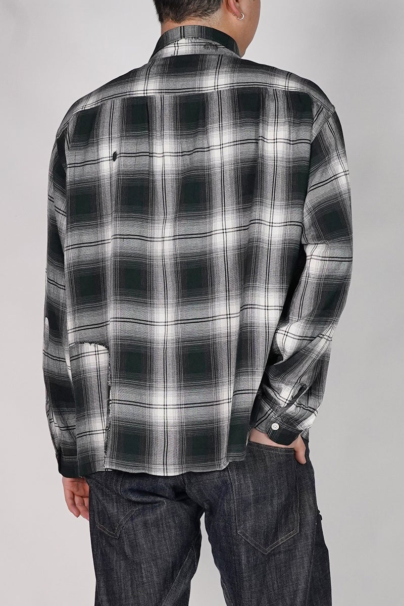 BOWWOW(バウワウ) | BOWWOW(バウワウ) REMADE RAYON PLAID SHIRT AGED