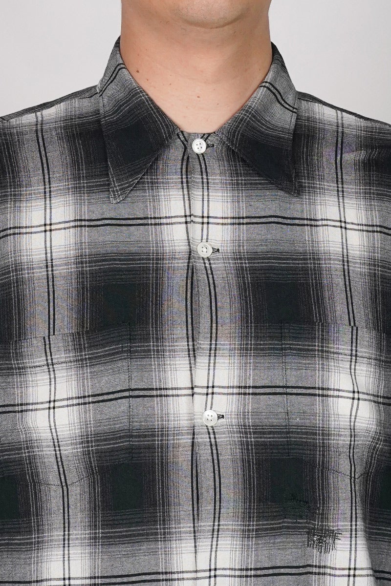 BOWWOW(バウワウ) REMADE RAYON PLAID SHIRT AGED リメイドレーヨンプレイドシャツ エイジド BW261-RRPS