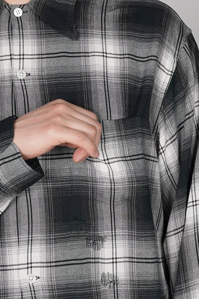 BOWWOW(バウワウ) REMADE RAYON PLAID SHIRT AGED リメイドレーヨンプレイドシャツ エイジド BW261-RRPS