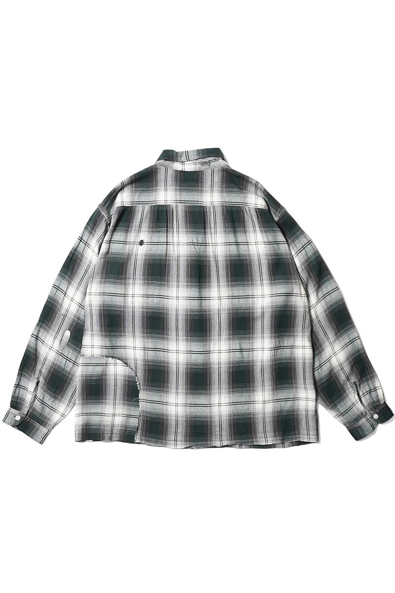 BOWWOW(バウワウ) REMADE RAYON PLAID SHIRT AGED リメイドレーヨンプレイドシャツ エイジド BW261-RRPS