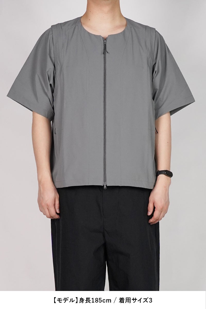 Poliquant(ポリクアント) THE MULTI-FUNCTIONAL VEST WITH FOLDING SHORT SLEEVES マルチファンクショナルベスト フォールディングショートスリーブ 2601005