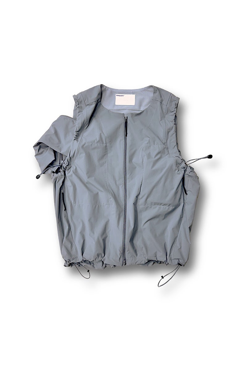 Poliquant(ポリクアント) THE MULTI-FUNCTIONAL VEST WITH FOLDING SHORT SLEEVES マルチファンクショナルベスト フォールディングショートスリーブ 2601005