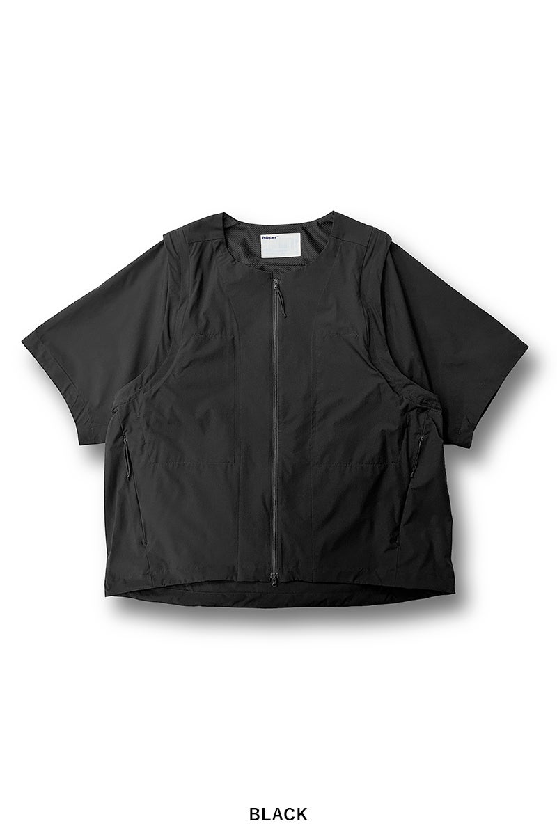 Poliquant(ポリクアント) THE MULTI-FUNCTIONAL VEST WITH FOLDING SHORT SLEEVES マルチファンクショナルベスト フォールディングショートスリーブ 2601005