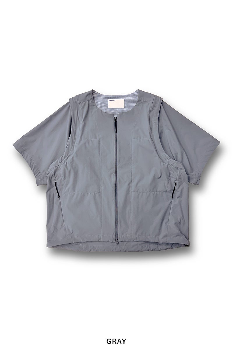 Poliquant(ポリクアント) THE MULTI-FUNCTIONAL VEST WITH FOLDING SHORT SLEEVES マルチファンクショナルベスト フォールディングショートスリーブ 2601005
