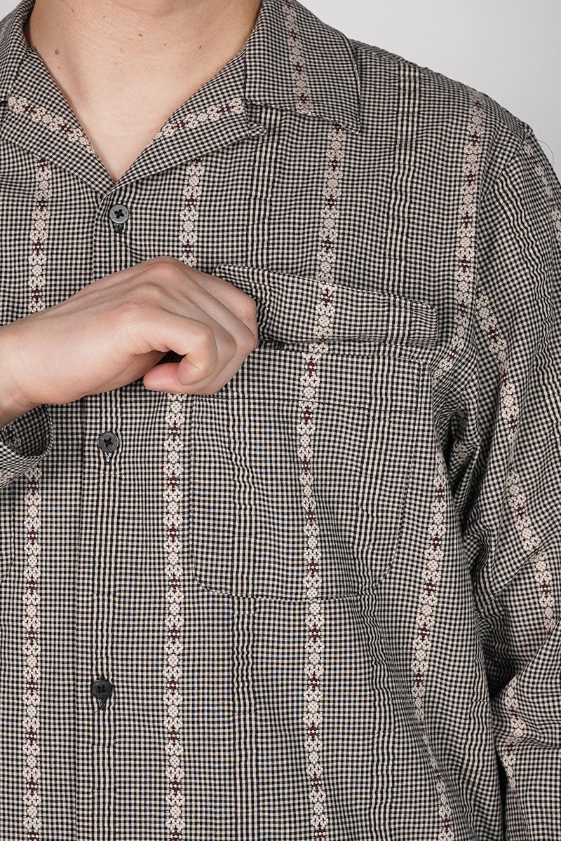 SUGARHILL(シュガーヒル) DOBBY OPEN COLLAR SHIRT ドビーオープンカラーシャツ 26440505