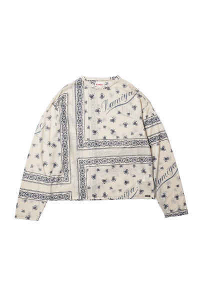KAMIYA(カミヤ) Bandana Print Sheer Jersey L/S Tee バンダナプリントシアージャージー長袖Tシャツ G16LT079