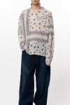KAMIYA(カミヤ) Bandana Print Sheer Jersey L/S Tee バンダナプリントシアージャージー長袖Tシャツ G16LT079