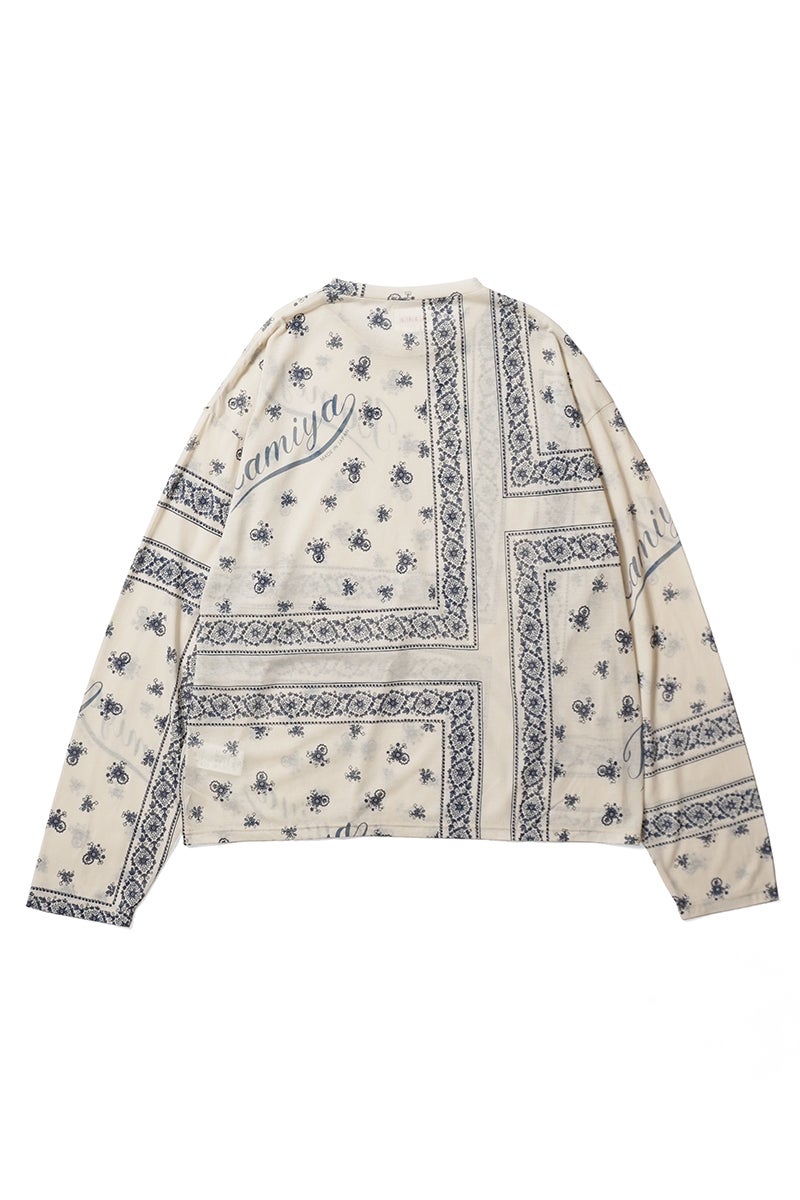 KAMIYA(カミヤ) Bandana Print Sheer Jersey L/S Tee バンダナプリントシアージャージー長袖Tシャツ G16LT079
