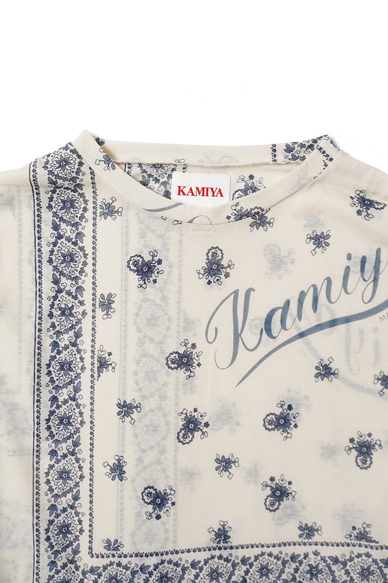 KAMIYA(カミヤ) Bandana Print Sheer Jersey L/S Tee バンダナプリントシアージャージー長袖Tシャツ G16LT079