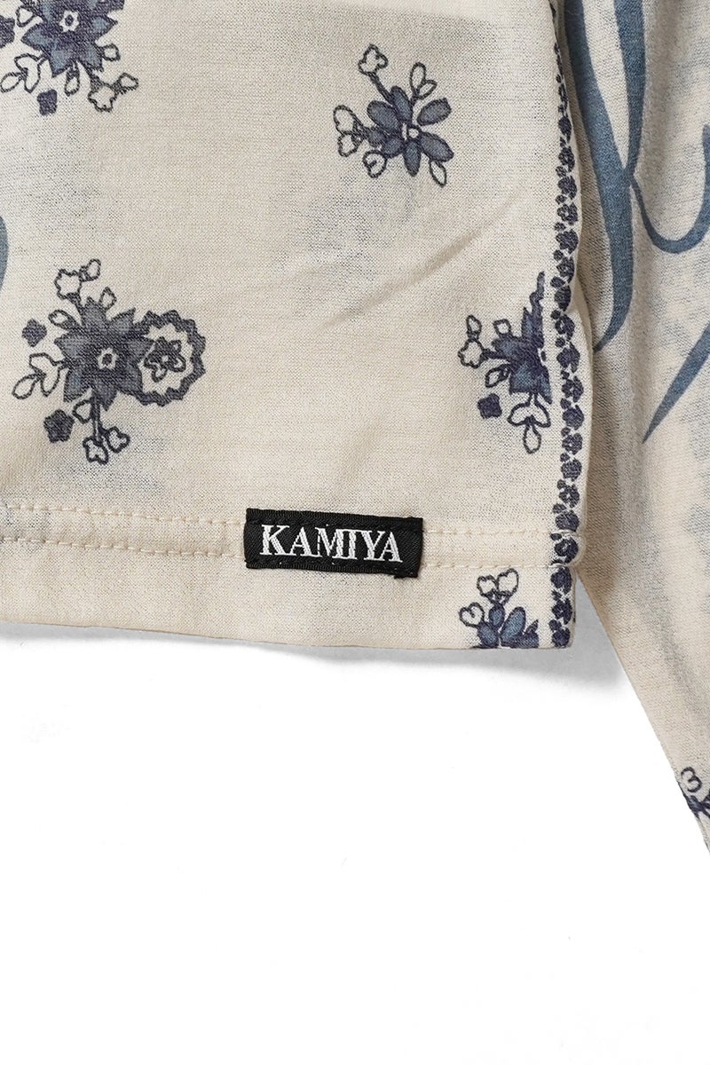 KAMIYA(カミヤ) Bandana Print Sheer Jersey L/S Tee バンダナプリントシアージャージー長袖Tシャツ G16LT079