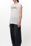 KAMIYA(カミヤ) Typography Sheer Jersey N/S Tee タイポグラフィーシアージャージーノースリーブTシャツ G16TS082