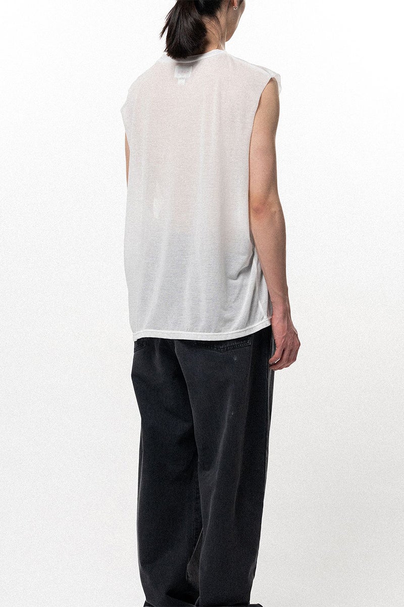 KAMIYA(カミヤ) Typography Sheer Jersey N/S Tee タイポグラフィーシアージャージーノースリーブTシャツ G16TS082